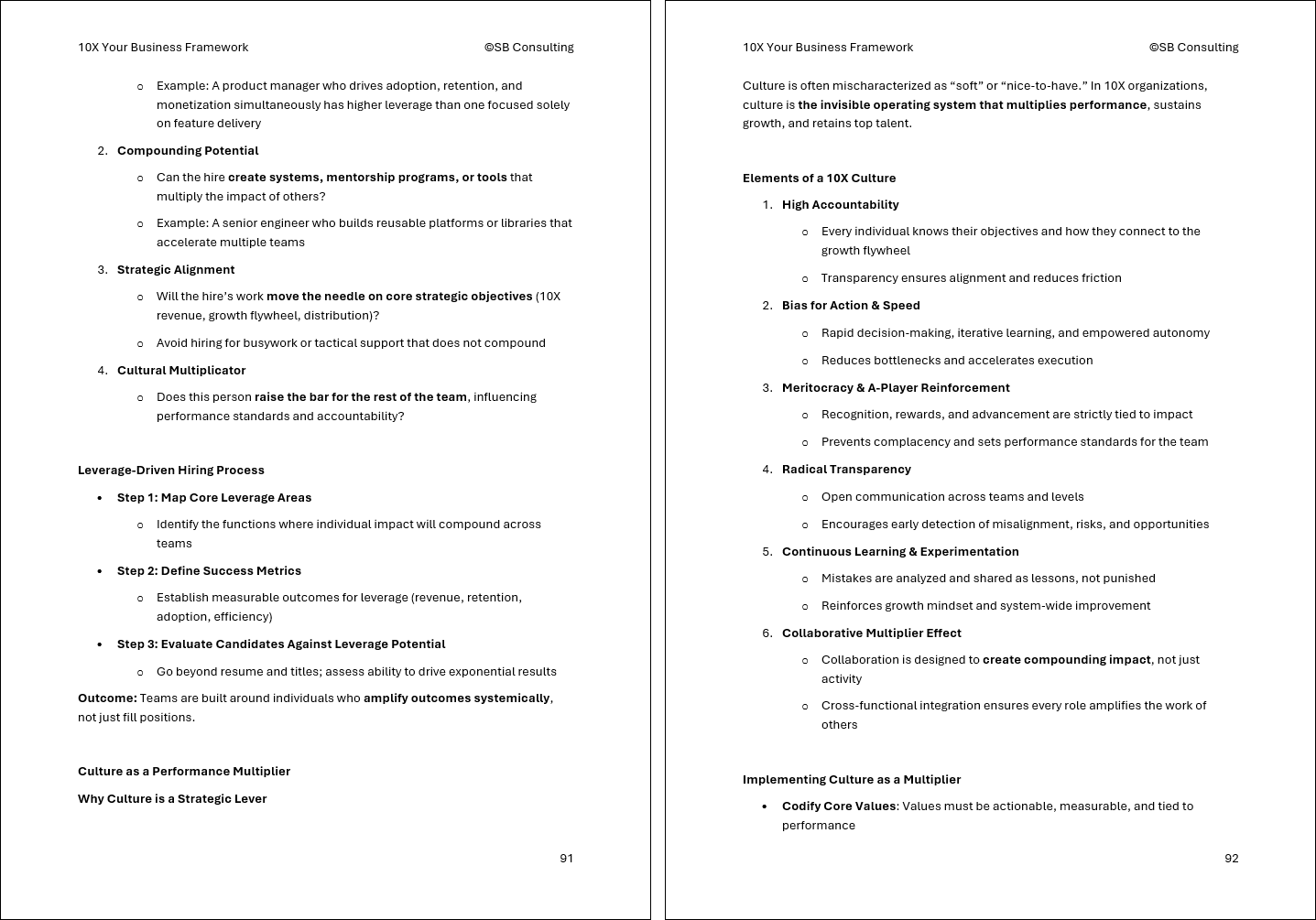 10X Your Business Framework (0-page Word document) Preview Image