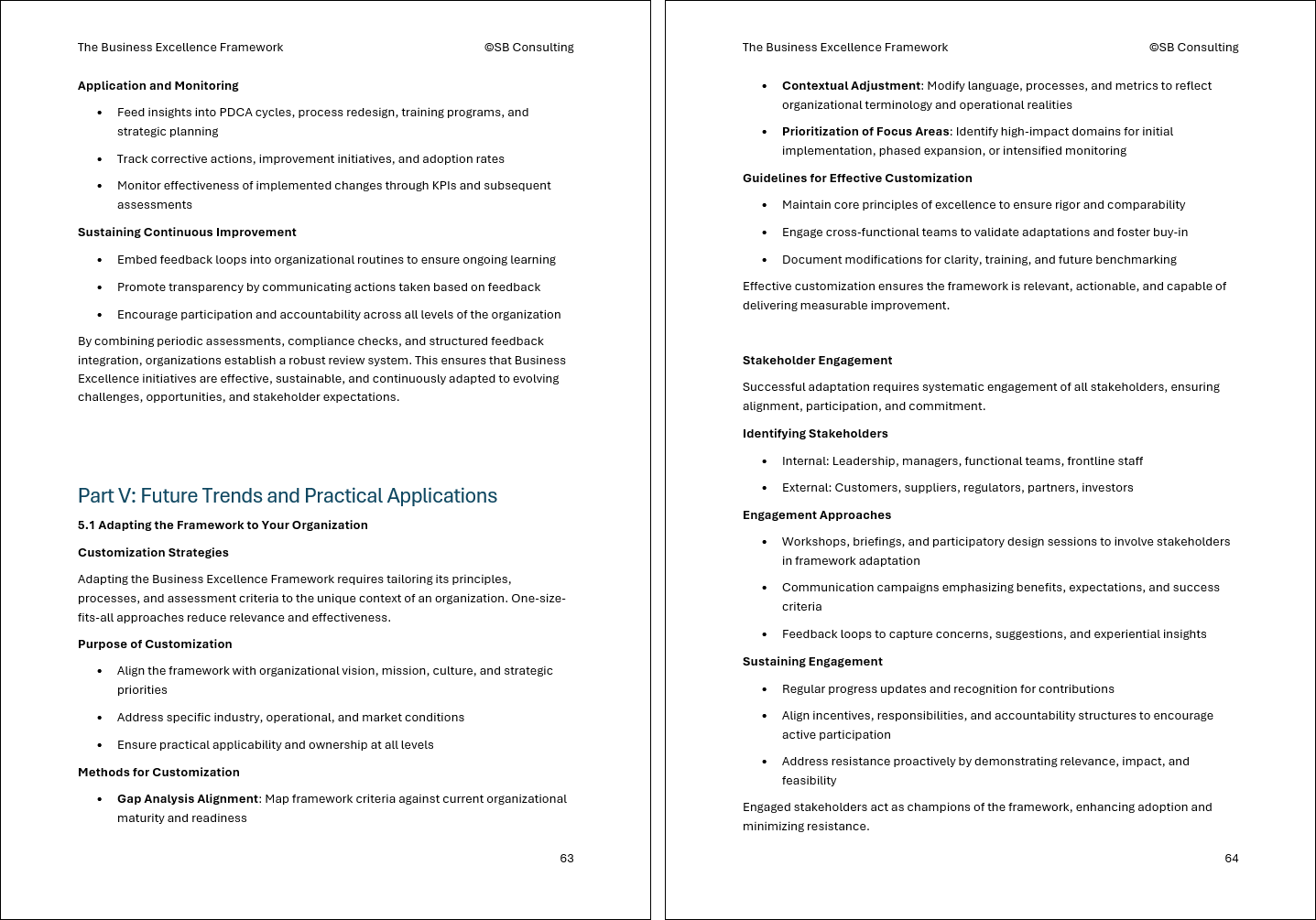 Business Excellence Framework (0-page Word document) Preview Image