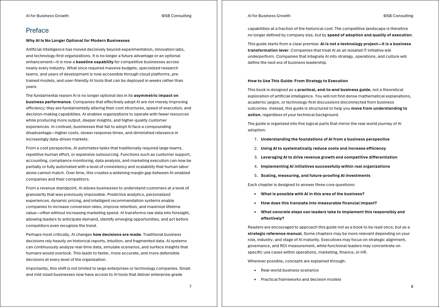 AI for Business Growth Framework (0-page Word document) Preview Image