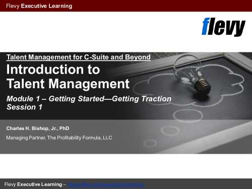 Talent Management for C-level and Beyond: Full Course (Video Training) (Document Bundle)