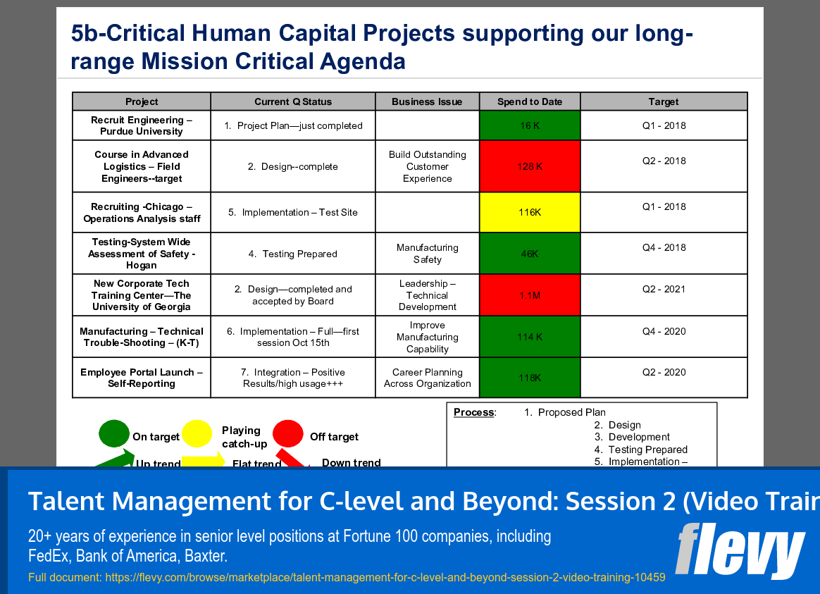 Talent Management for C-level and Beyond: Session 2 (Video Training) (42-slide PPT PowerPoint presentation slide deck (PPTX)) Preview Image
