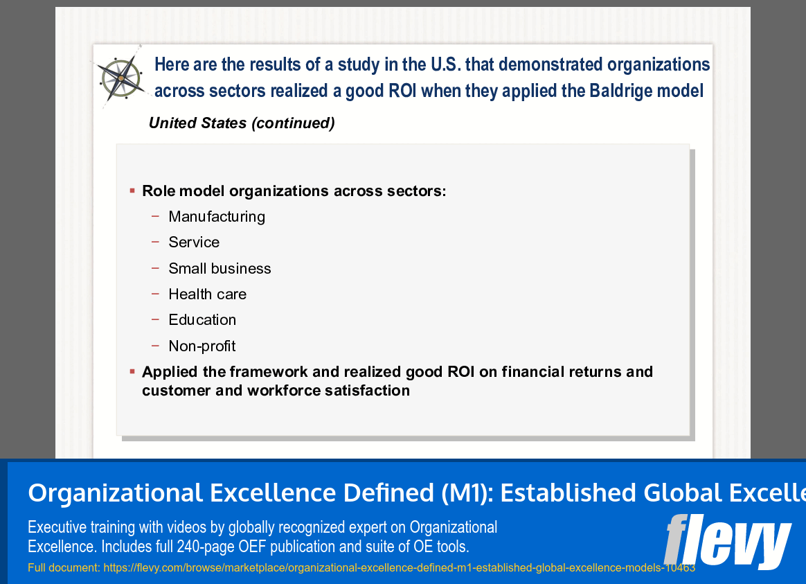 Organizational Excellence Defined (M1): Established Global Excellence Models (21-slide PPT PowerPoint presentation slide deck (PPTX)) Preview Image