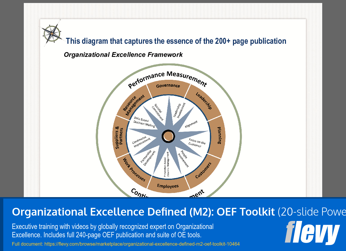 Organizational Excellence Defined (M2): OEF Toolkit (Video Training) (20-slide PPT PowerPoint presentation slide deck (PPTX)) Preview Image