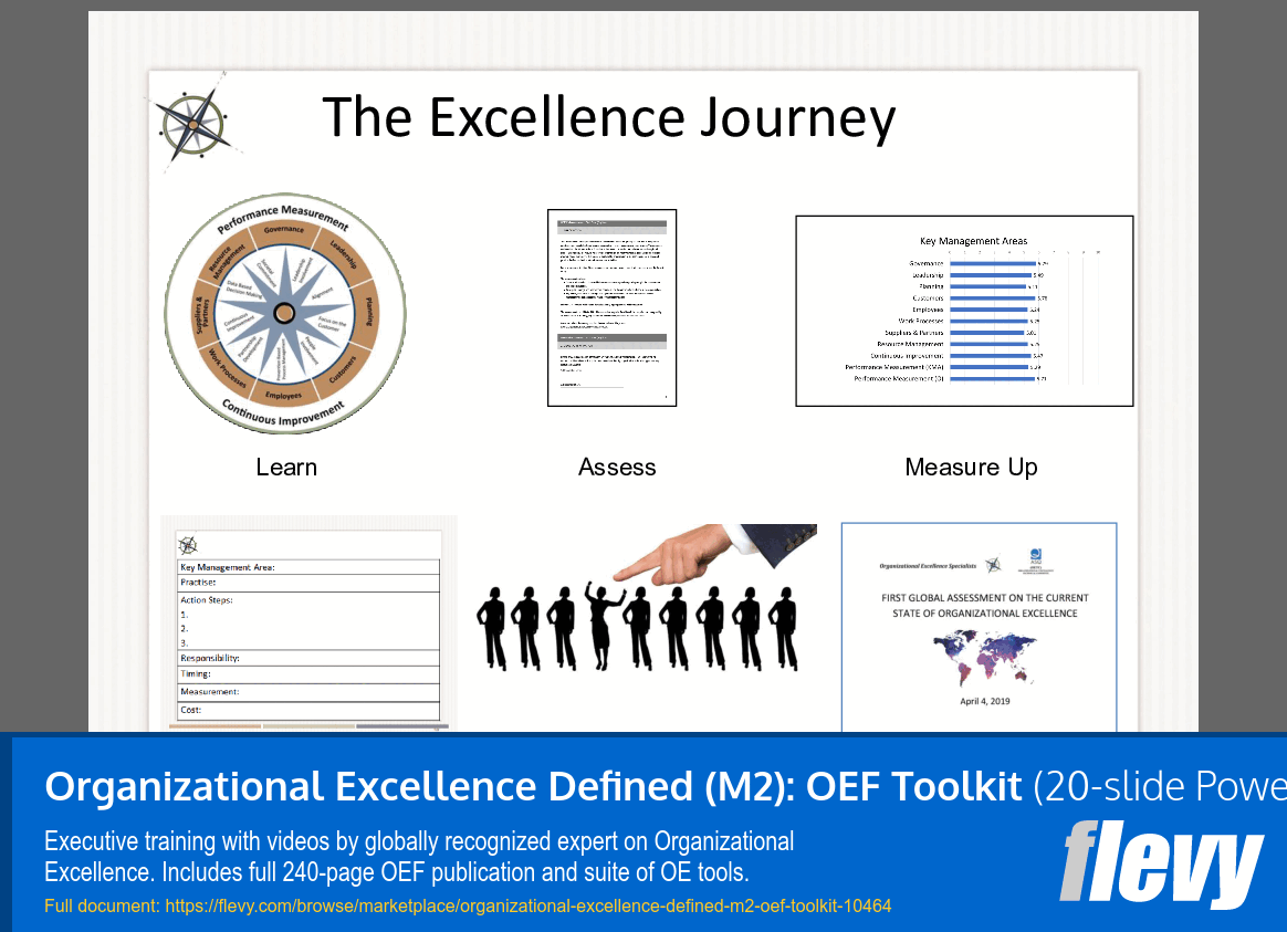 Organizational Excellence Defined (M2): OEF Toolkit (Video Training) (20-slide PPT PowerPoint presentation slide deck (PPTX)) Preview Image