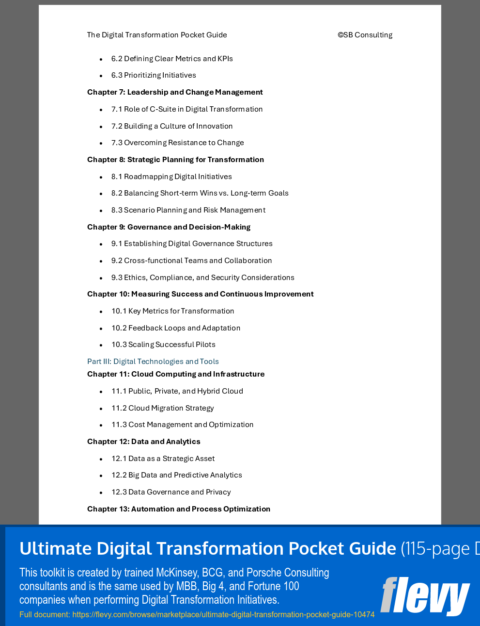 Ultimate Digital Transformation Pocket Guide (115-page Word document) Preview Image