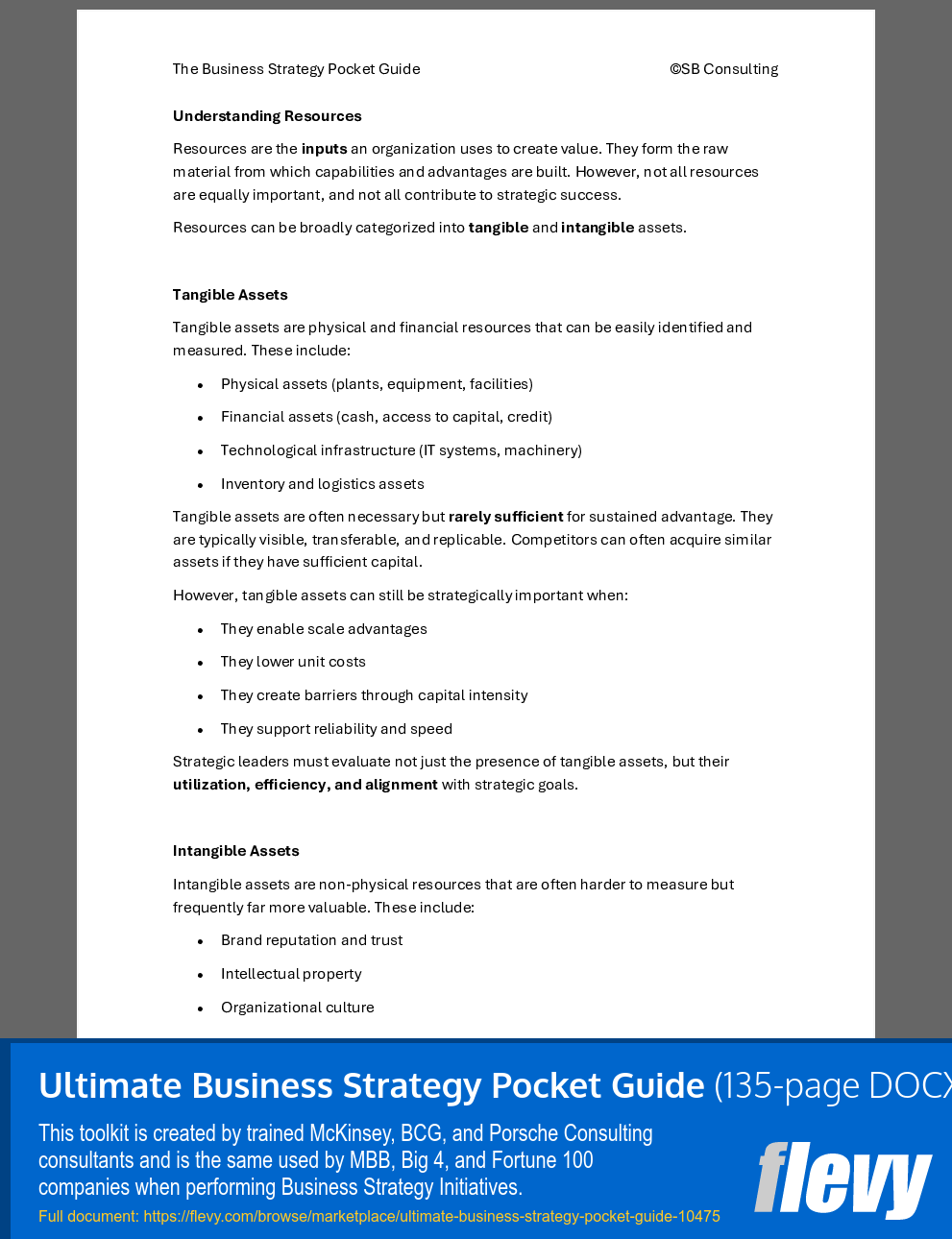 Ultimate Business Strategy Pocket Guide (135-page Word document) Preview Image