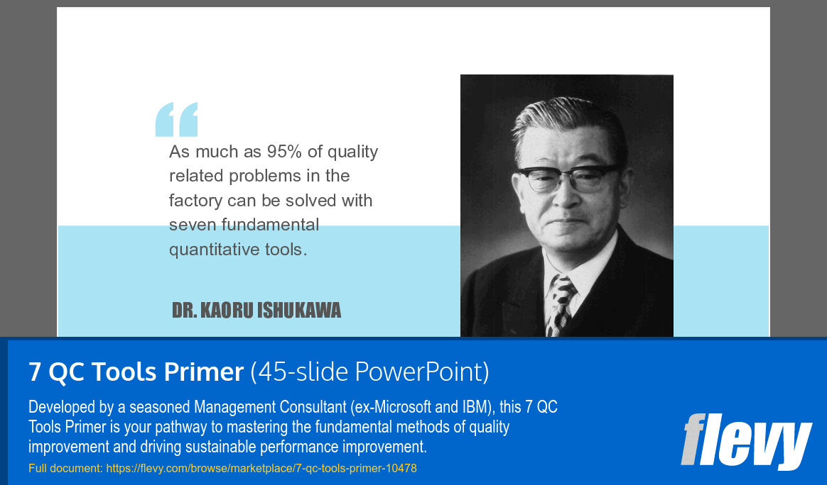 7 QC Tools Primer (45-slide PPT PowerPoint presentation slide deck (PPTX)) Preview Image