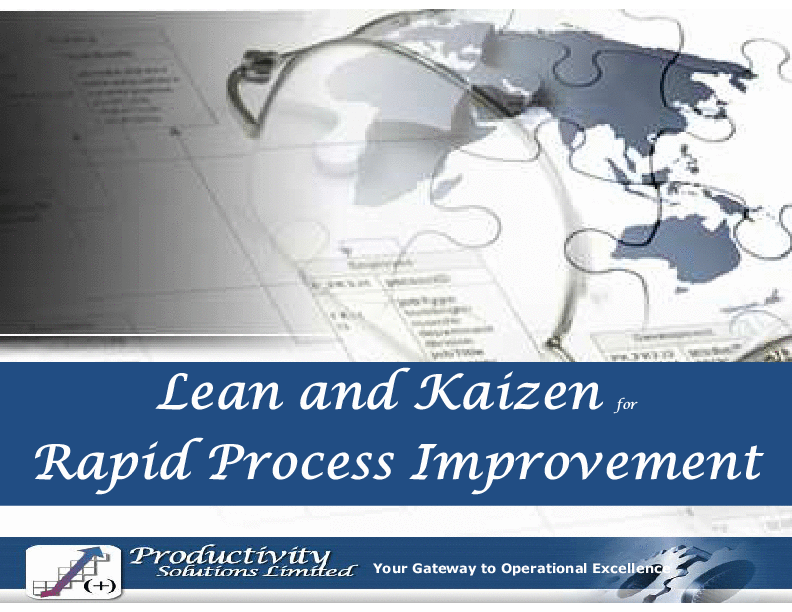 This is a partial preview of Lean and Kaizen for Rapid Process Improvement (114-slide PowerPoint presentation (PPT)). Full document is 114 slides. 