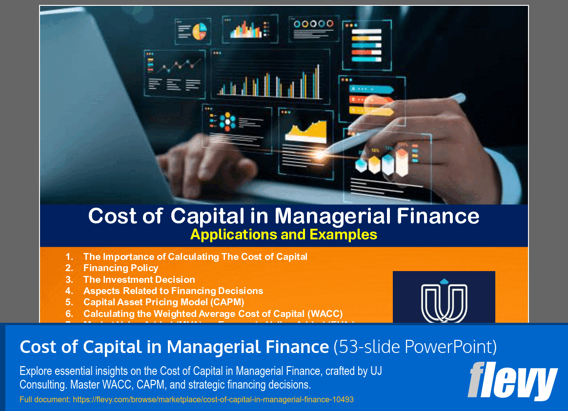 Cost of Capital in Managerial Finance (53-slide PPT PowerPoint presentation slide deck (PPTX)) Preview Image