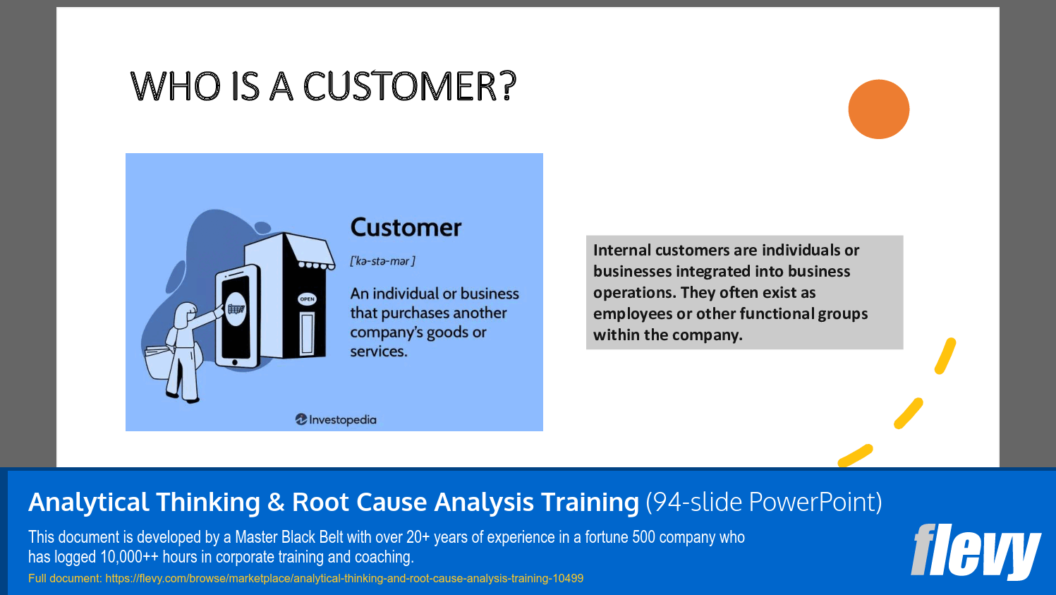 Analytical Thinking & Root Cause Analysis Training (94-slide PPT PowerPoint presentation slide deck (PPTX)) Preview Image