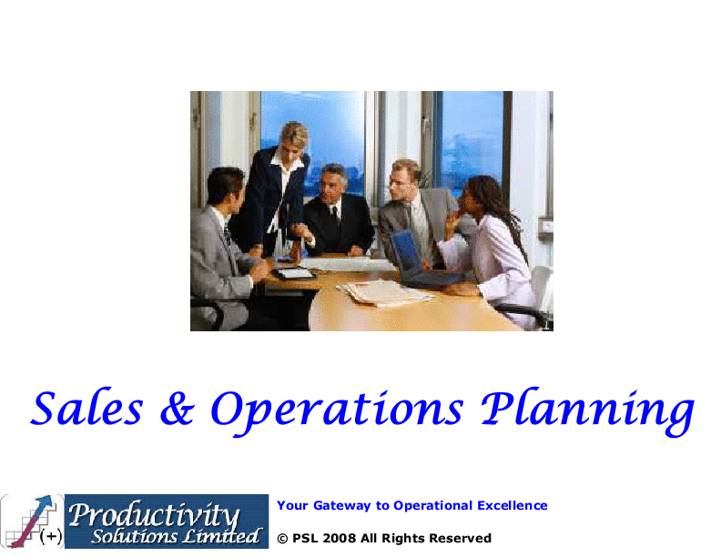 This is a partial preview of Sales & Operations Planning Presentation (60-slide PowerPoint presentation (PPT)). Full document is 60 slides. 