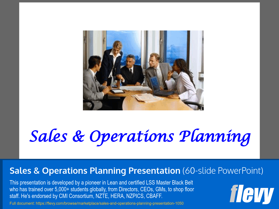 Sales & Operations Planning Presentation (60-slide PPT PowerPoint presentation (PPT)) Preview Image