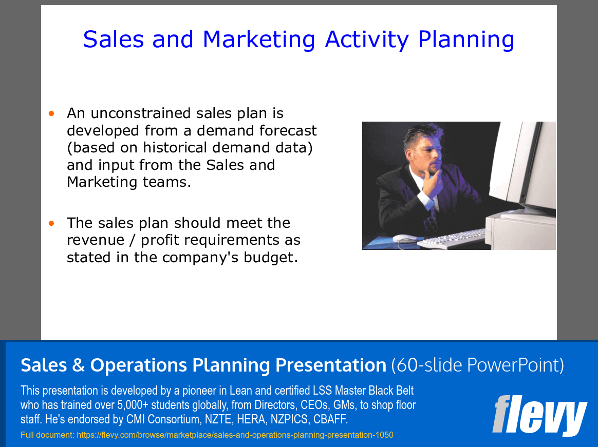 Sales & Operations Planning Presentation (60-slide PPT PowerPoint presentation (PPT)) Preview Image