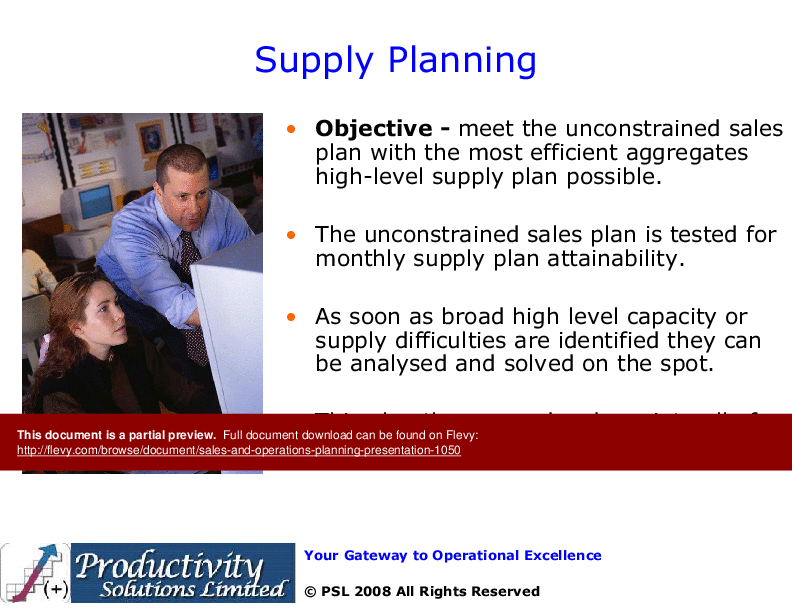 Sales & Operations Planning Presentation (60-slide PPT PowerPoint presentation (PPT)) Preview Image
