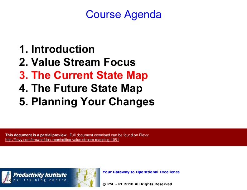 Office Value Stream Mapping (42-slide PPT PowerPoint presentation (PPT)) Preview Image