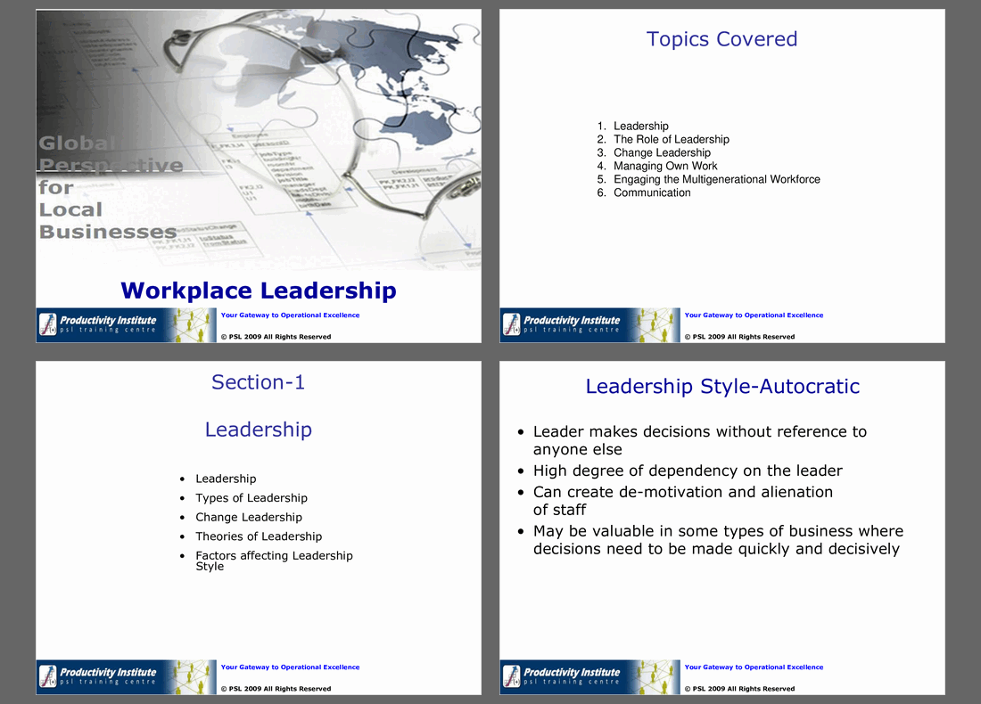 Workplace Leadership (107-slide PPT PowerPoint presentation (PPT)) Preview Image