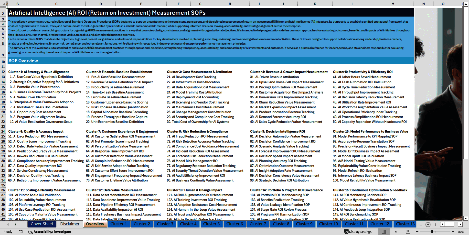 100+ Artificial Intelligence (AI) ROI Measurement SOPs (Excel template (XLSX)) Preview Image