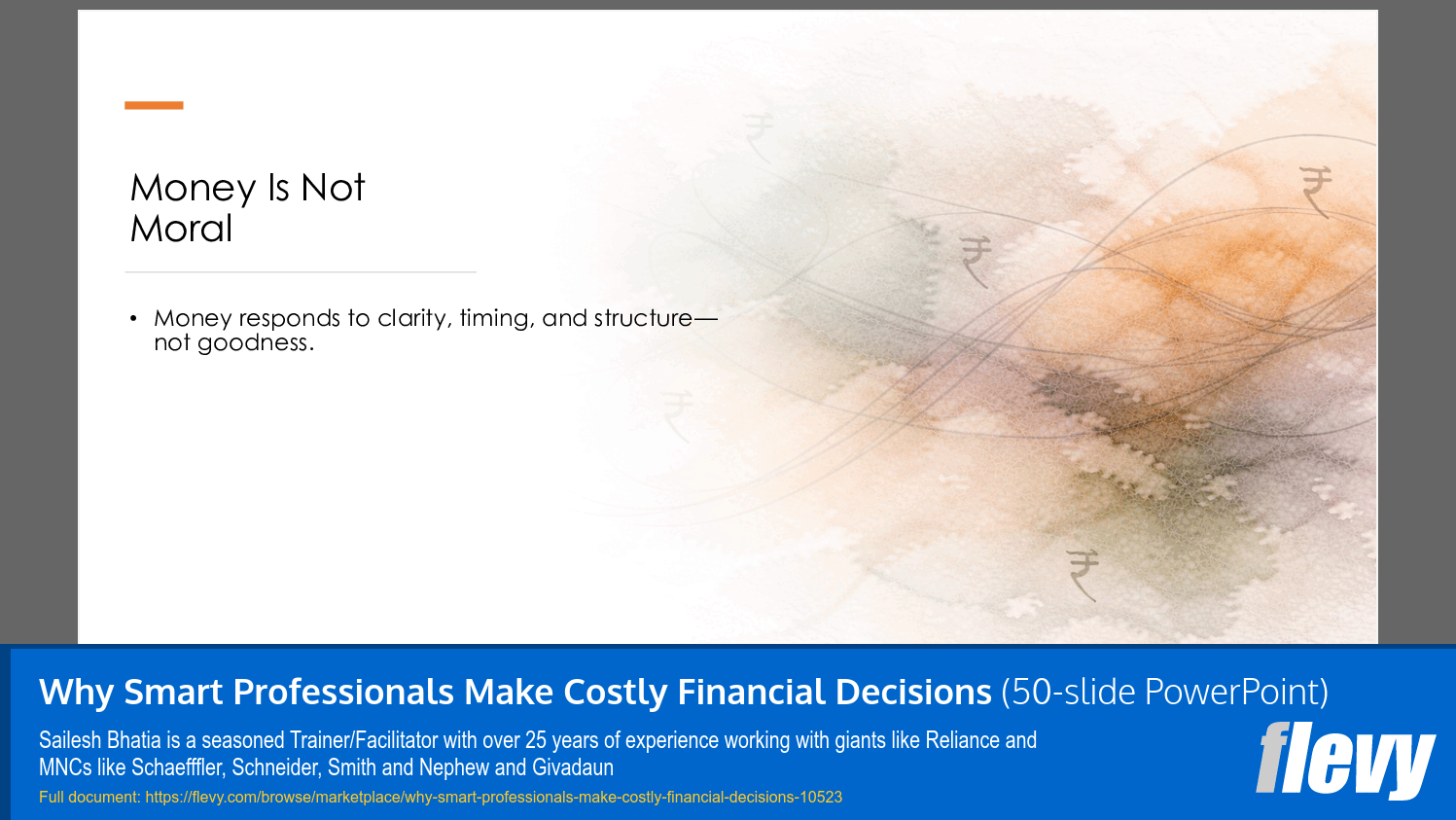 Why Smart Professionals Make Costly Financial Decisions (50-slide PPT PowerPoint presentation slide deck (PPTX)) Preview Image