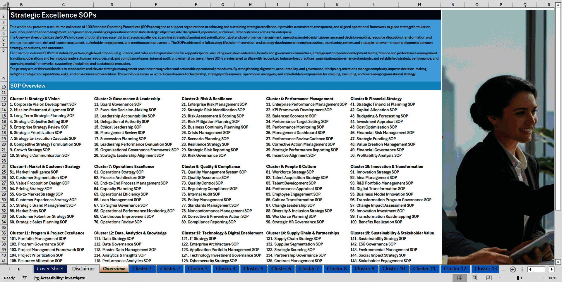 100+ Strategic Excellence SOPs (Excel template (XLSX)) Preview Image