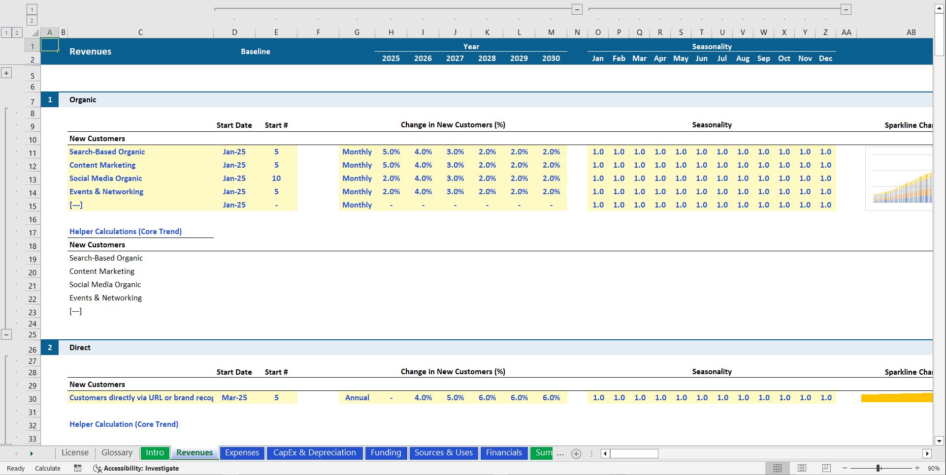 SaaS Financial Model Template – Build Investor-Ready (Excel template (XLSX)) Preview Image