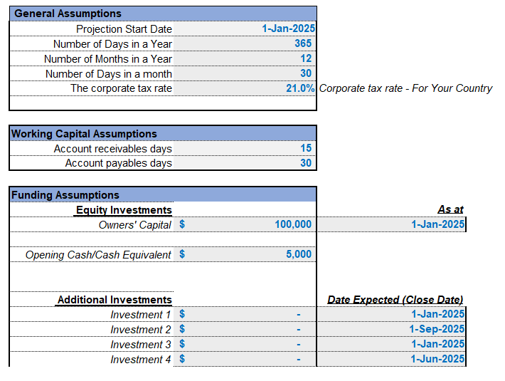 Advanced Financial Model with DCF & Valuation (Excel template (XLSX)) Preview Image