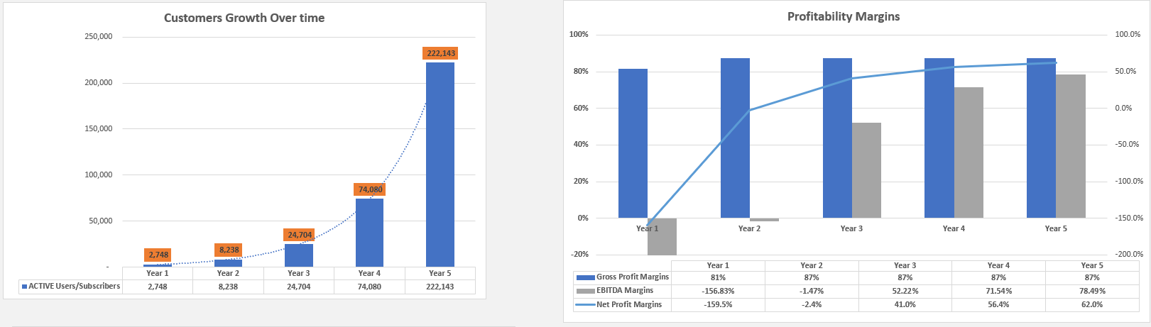 Pre-Seed SaaS Financial Model (Excel template (XLSX)) Preview Image