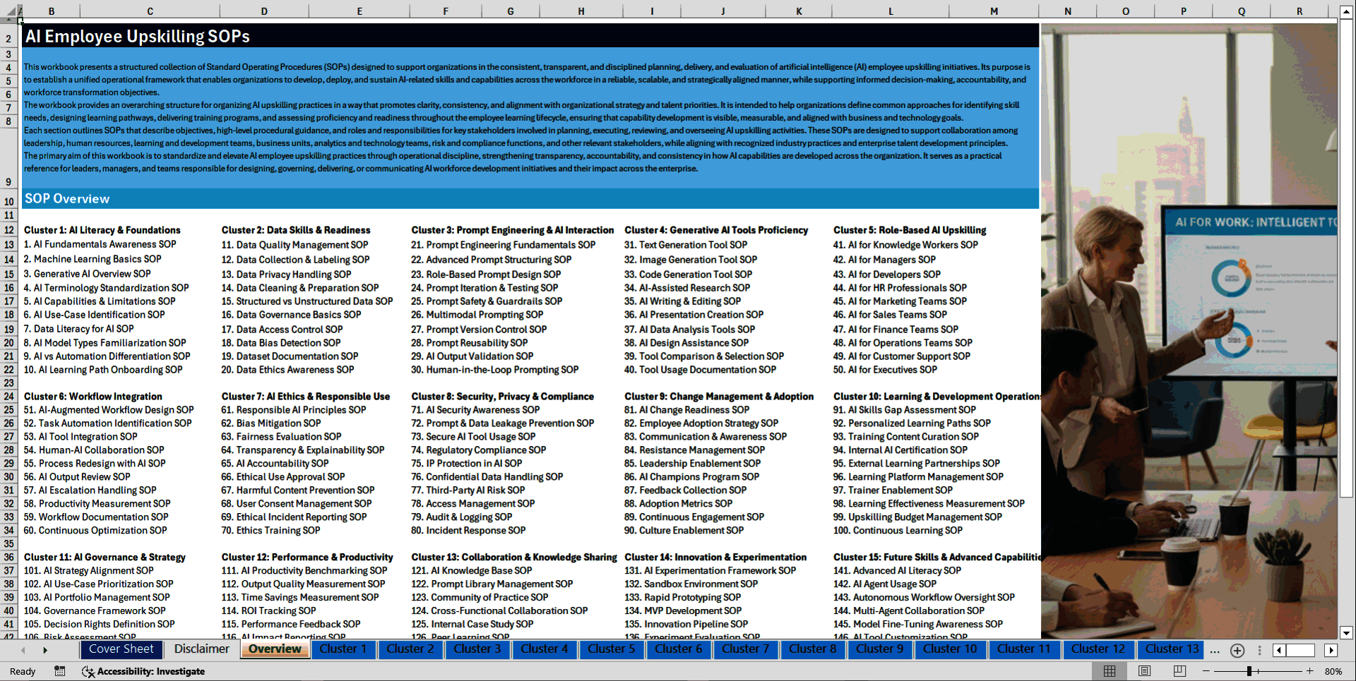 100+ Artificial Intelligence (AI) Employee Upskilling SOPs (Excel template (XLSX)) Preview Image