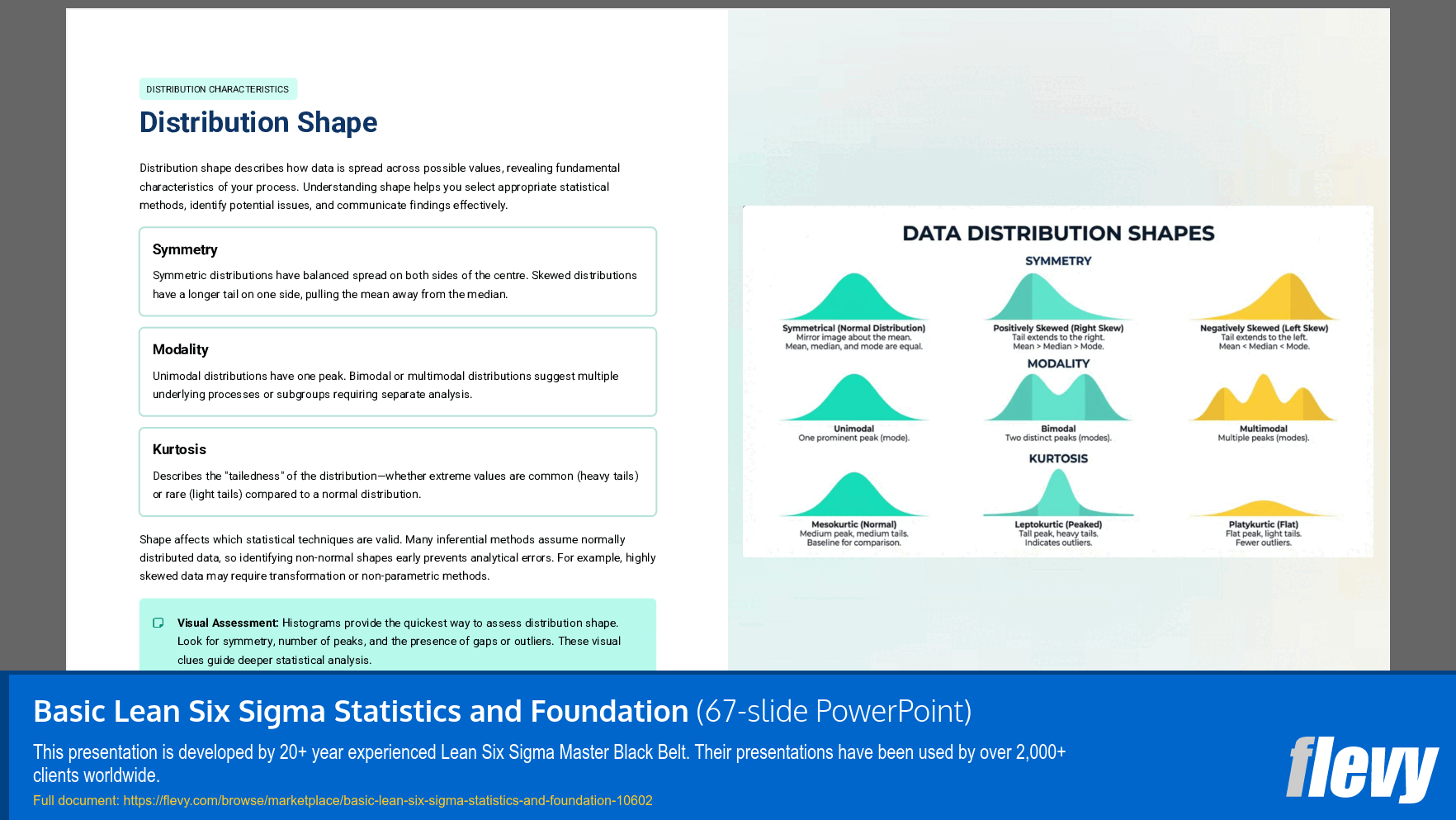 Basic Lean Six Sigma Statistics and Foundation (67-slide PPT PowerPoint presentation slide deck (PPTX)) Preview Image