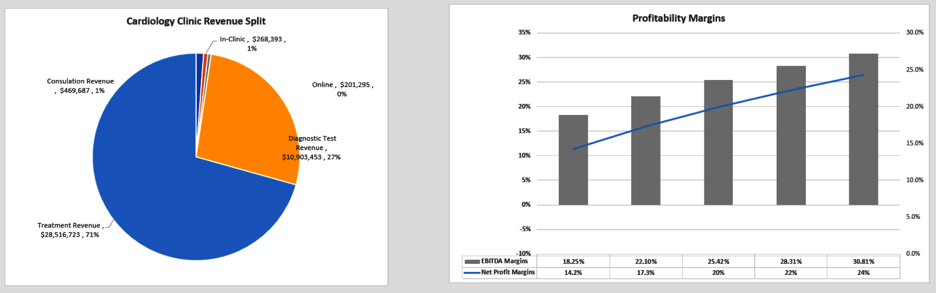 Cardiology Clinic Financial Model (Excel template (XLSX)) Preview Image