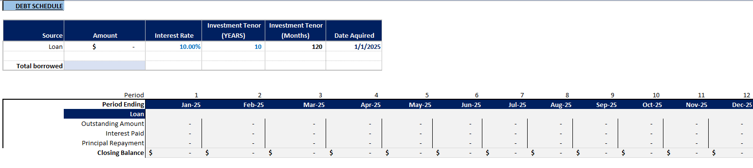 Dropshipping Financial Model (Excel template (XLSX)) Preview Image