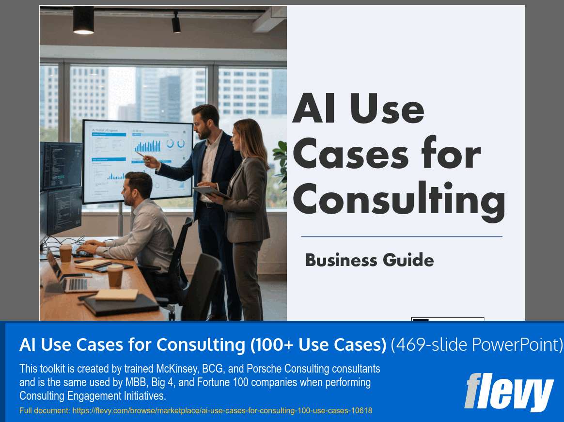 AI Use Cases for Consulting (100+ Use Cases) (469-slide PPT PowerPoint presentation slide deck (PPTX)) Preview Image