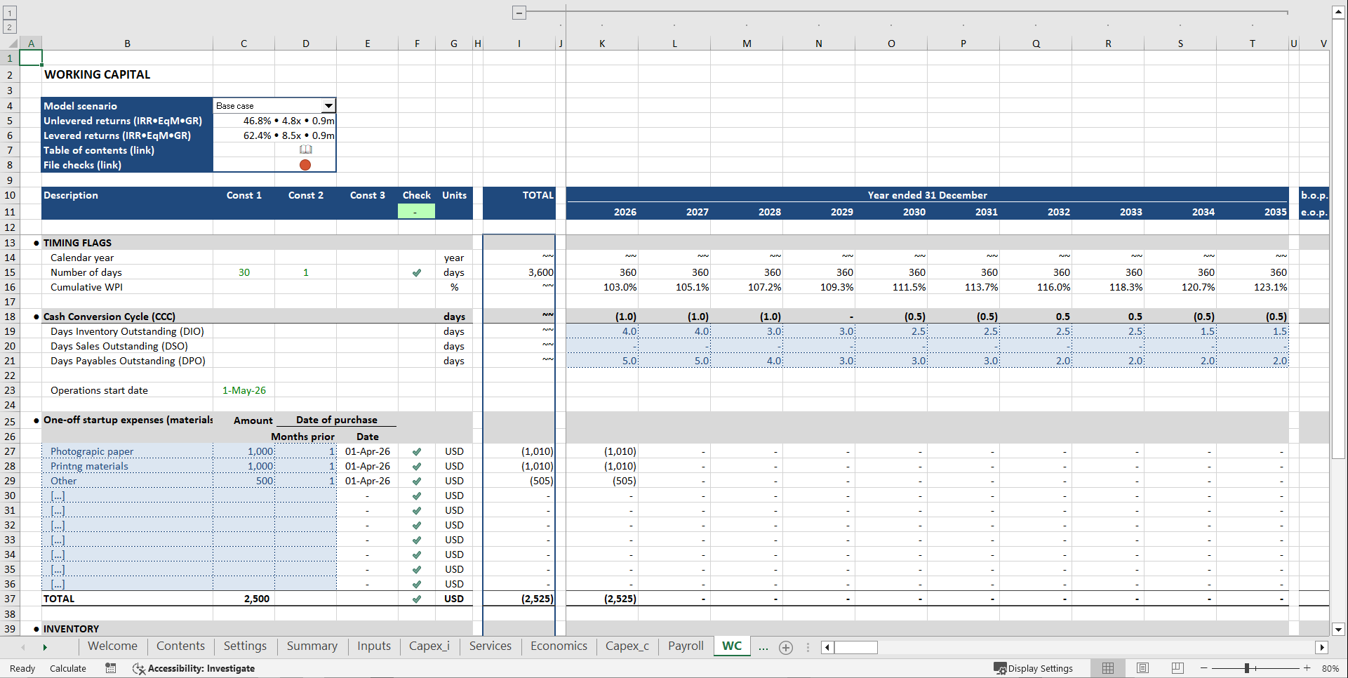 Photography Studio Financial Model (Excel template (XLSX)) Preview Image