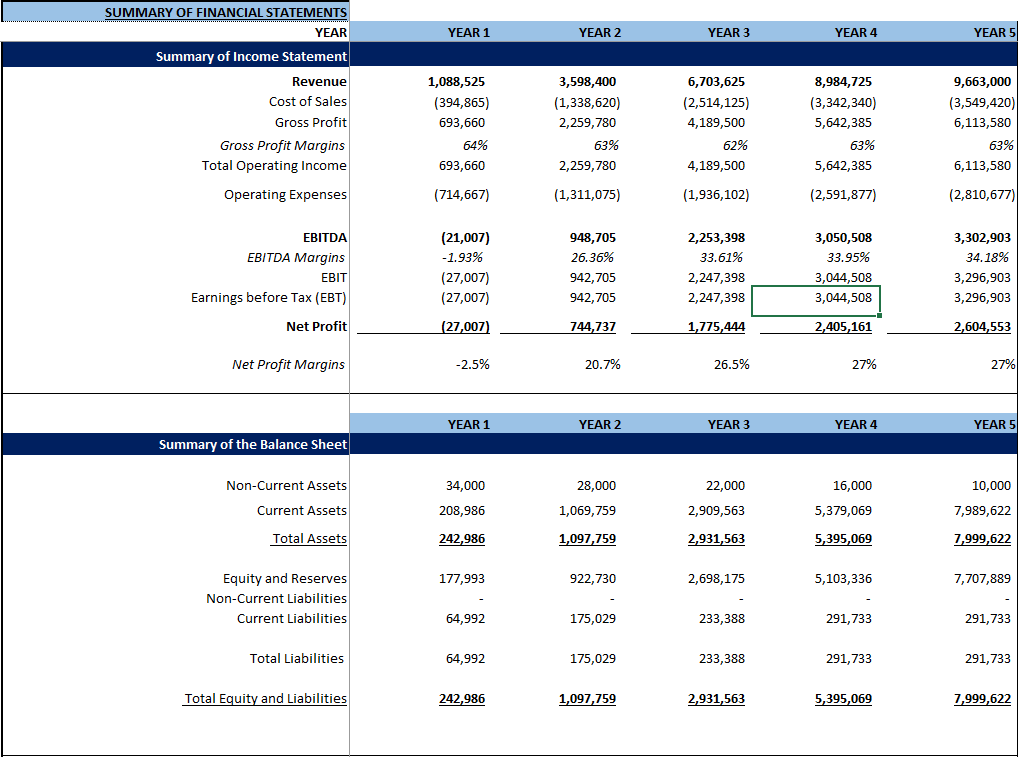 Dermatology Clinic Financial Model (Excel template (XLSX)) Preview Image