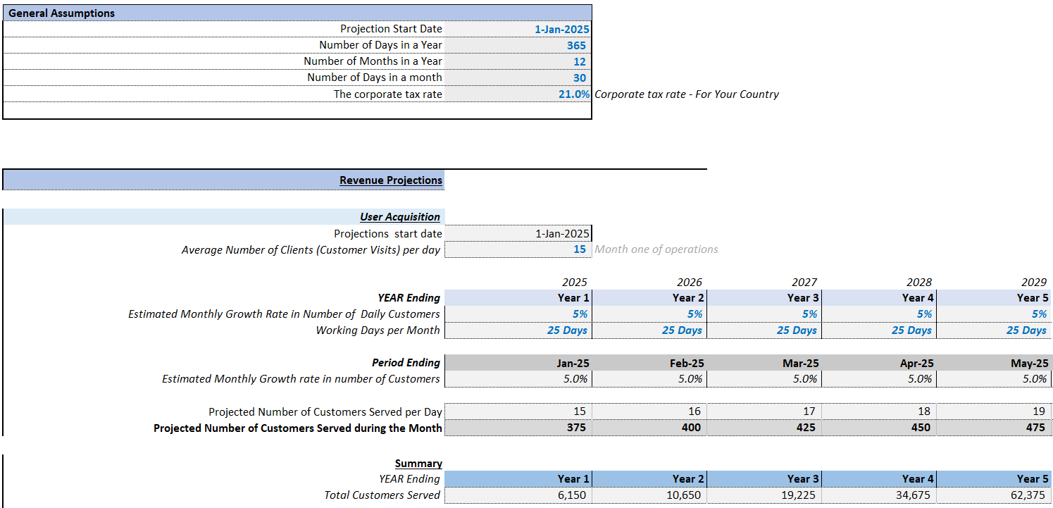 Yoga Studio Financial Model (Excel template (XLSX)) Preview Image