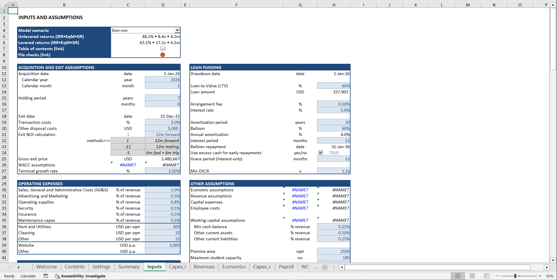 Private School Financial Model (Excel template (XLSX)) Preview Image