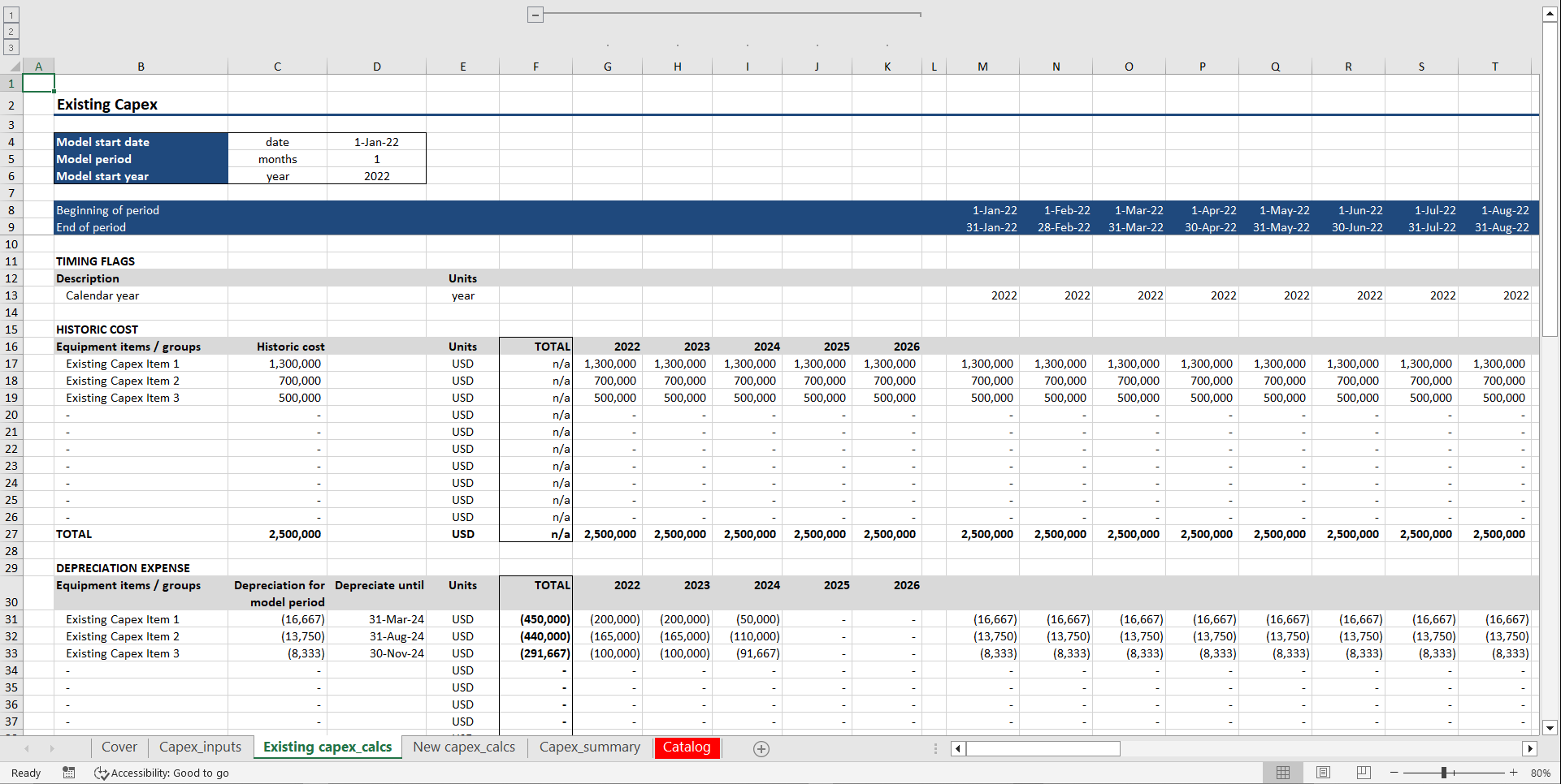 Capex Budget (Excel template (XLSX)) Preview Image