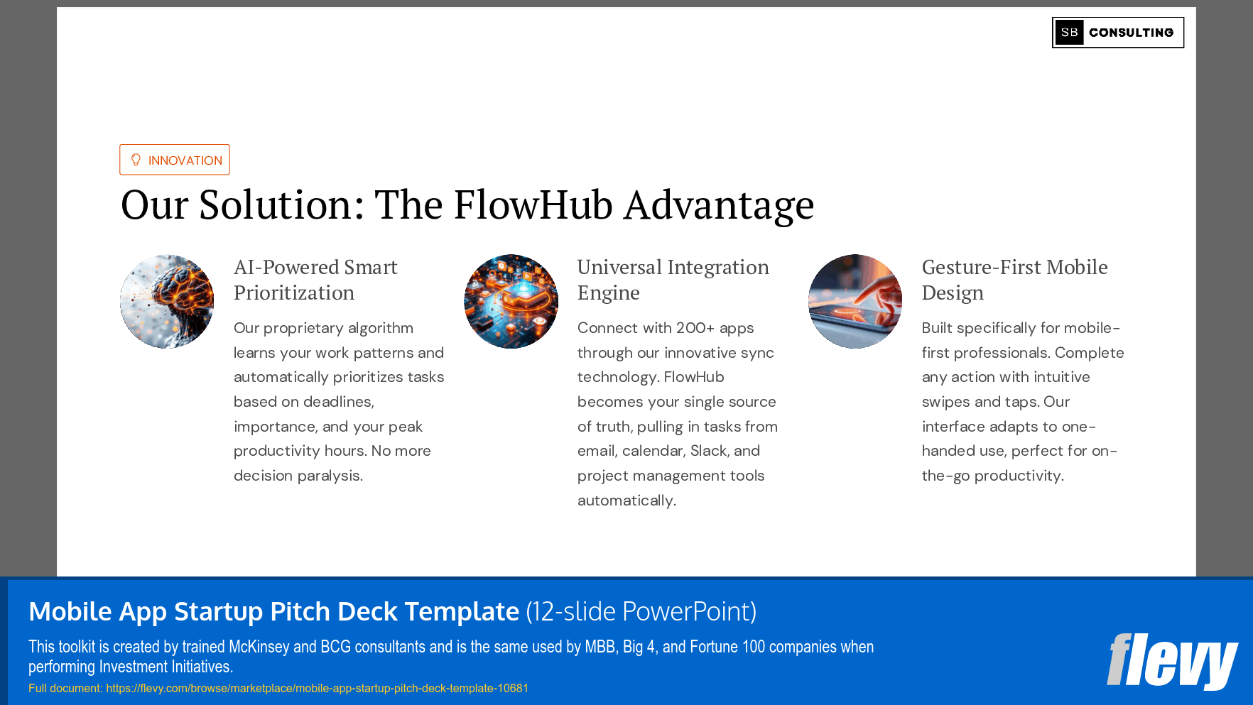 Mobile App Startup Pitch Deck Template (12-slide PPT PowerPoint presentation slide deck (PPTX)) Preview Image