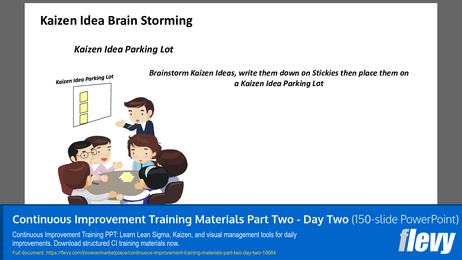 Continuous Improvement Training Materials Part Two - Day Two (150-slide PPT PowerPoint presentation slide deck (PPTX)) Preview Image