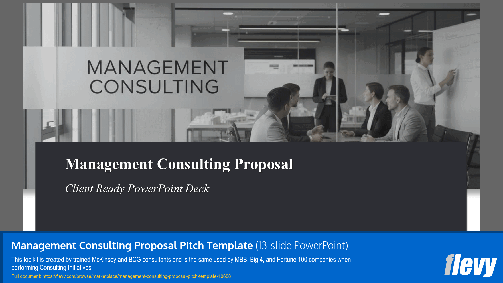 Management Consulting Proposal Pitch Template (13-slide PPT PowerPoint presentation slide deck (PPTX)) Preview Image