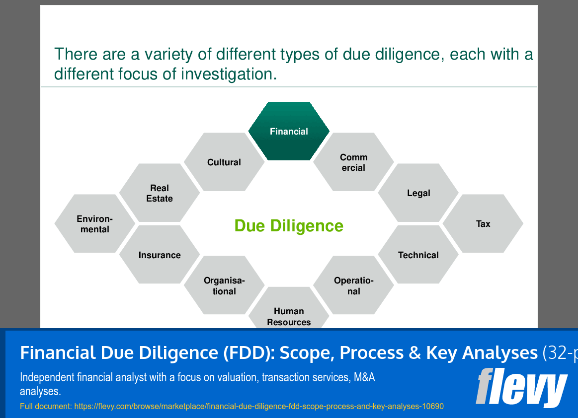 Financial Due Diligence (FDD): Scope, Process & Key Analyses (32-page PDF document) Preview Image