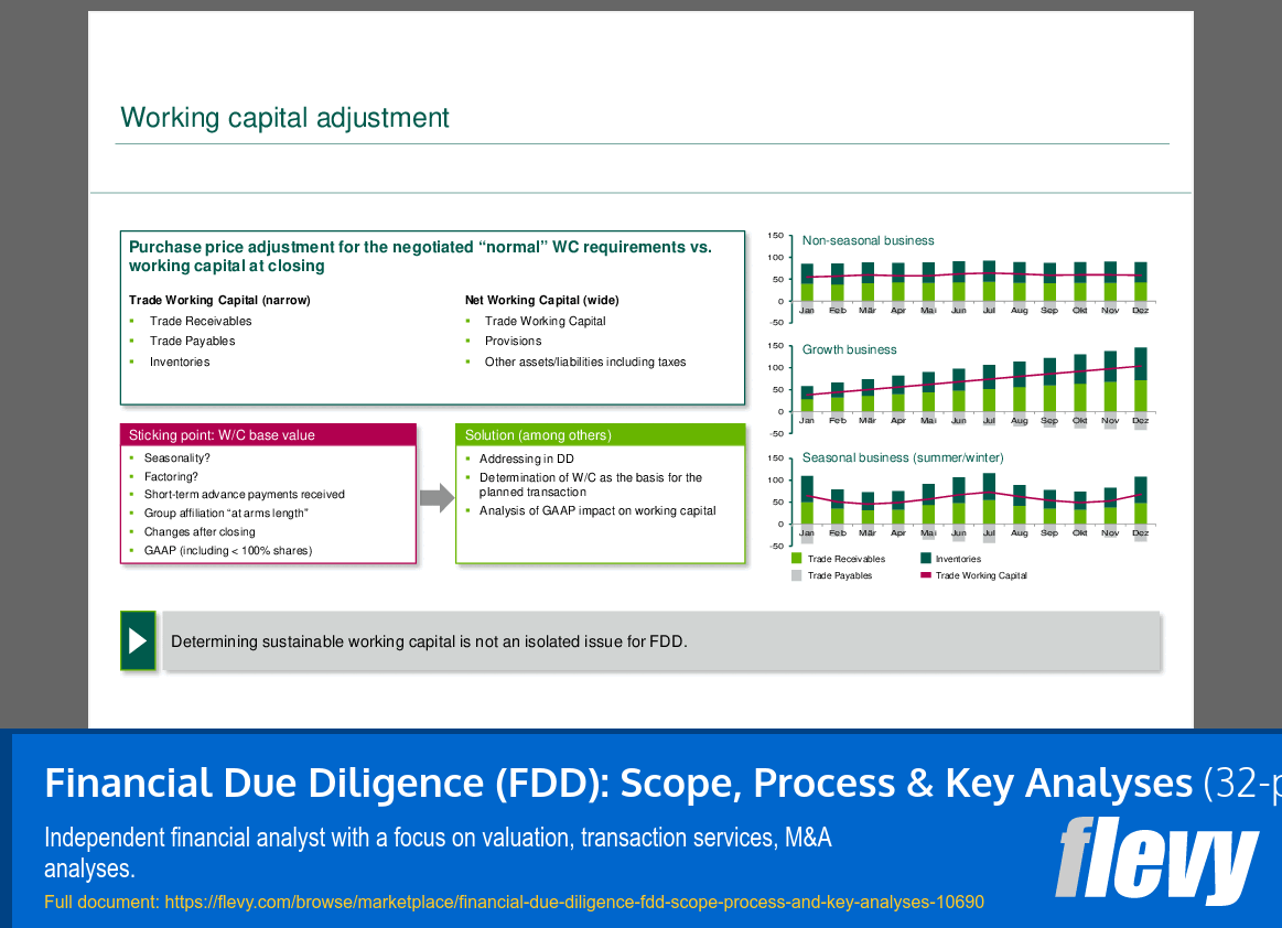 Financial Due Diligence (FDD): Scope, Process & Key Analyses (32-page PDF document) Preview Image