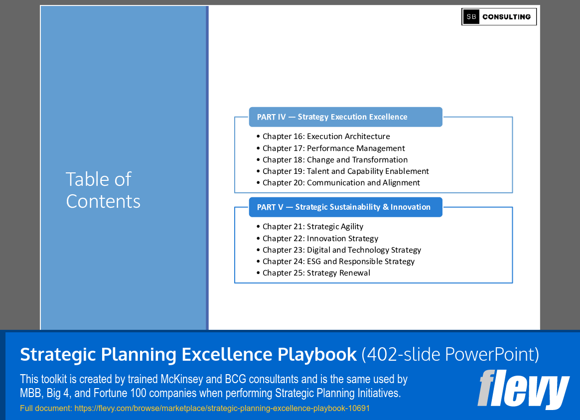 Strategic Planning Excellence Playbook (402-slide PPT PowerPoint presentation slide deck (PPTX)) Preview Image