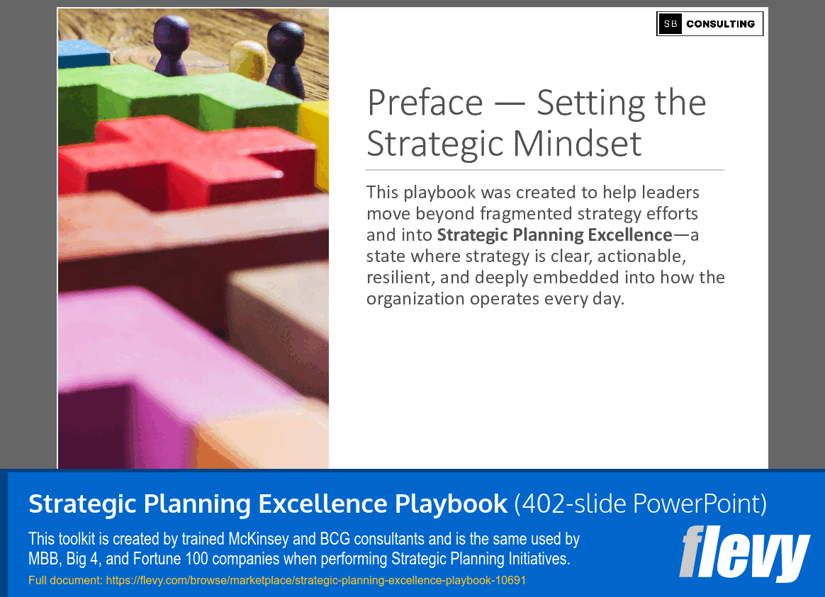 Strategic Planning Excellence Playbook (402-slide PPT PowerPoint presentation slide deck (PPTX)) Preview Image