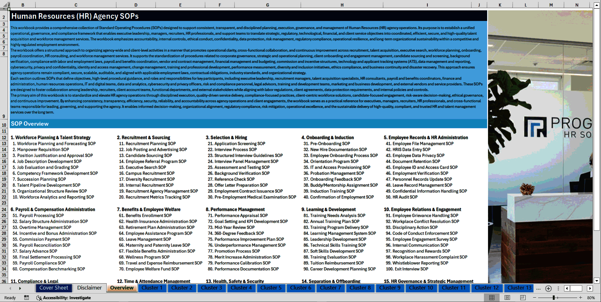 100+ Human Resources (HR) Agency SOPs (Excel template (XLSX)) Preview Image