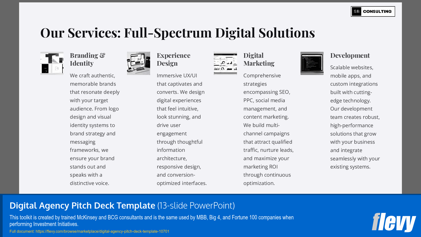 Digital Agency Pitch Deck Template (13-slide PPT PowerPoint presentation slide deck (PPTX)) Preview Image