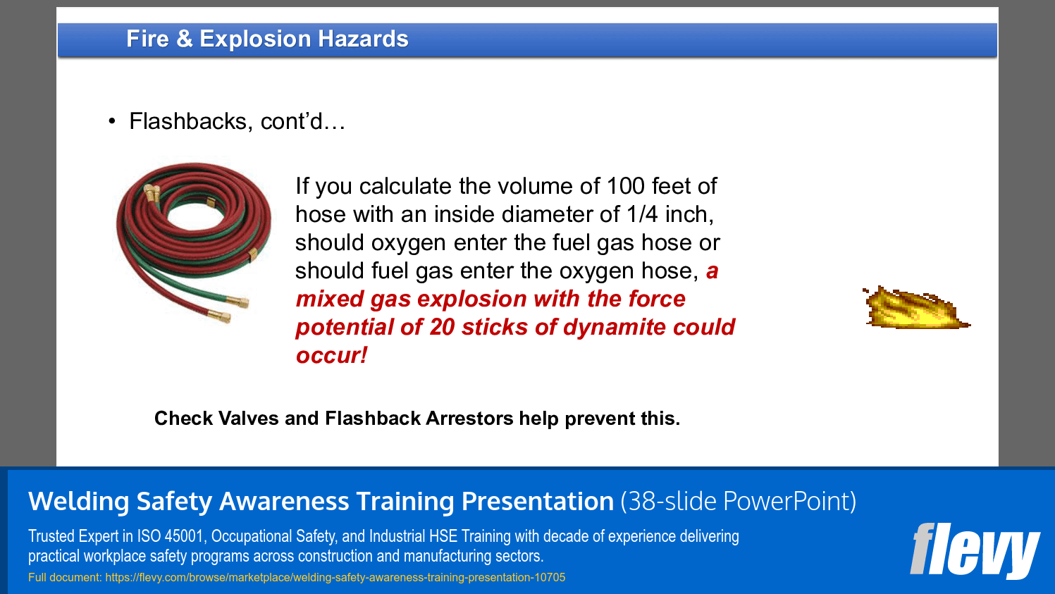 Welding Safety Awareness Training Presentation (38-slide PPT PowerPoint presentation slide deck (PPTX)) Preview Image