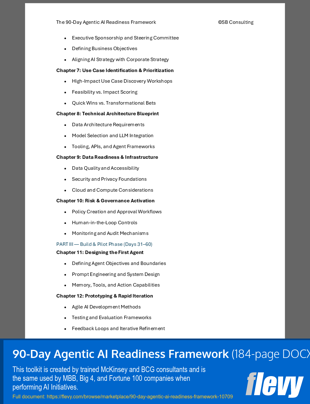 90-Day Agentic AI Readiness Framework (184-page Word document) Preview Image
