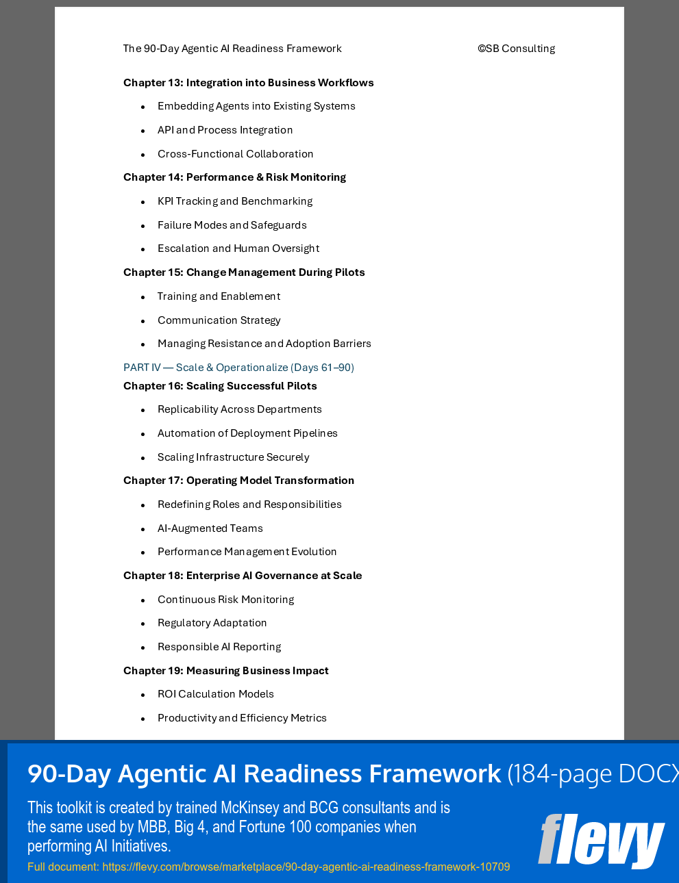 90-Day Agentic AI Readiness Framework (184-page Word document) Preview Image