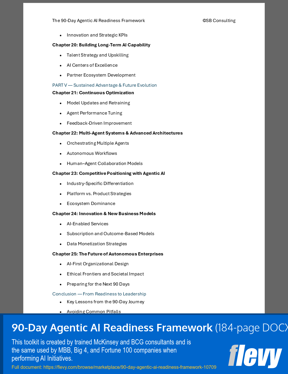 90-Day Agentic AI Readiness Framework (184-page Word document) Preview Image