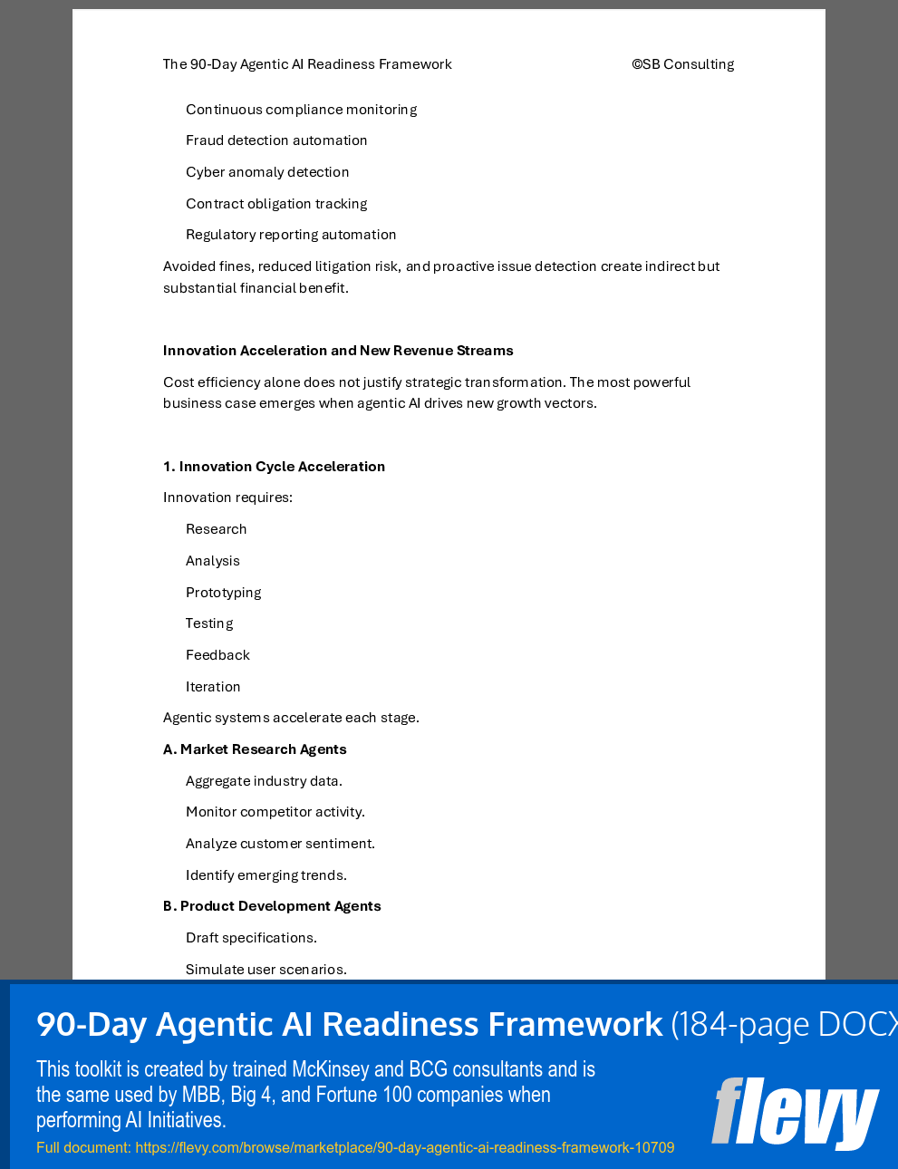 90-Day Agentic AI Readiness Framework (184-page Word document) Preview Image